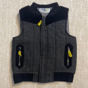 Genuine Kids from OshKosh black wool blend herringbone vest 4T